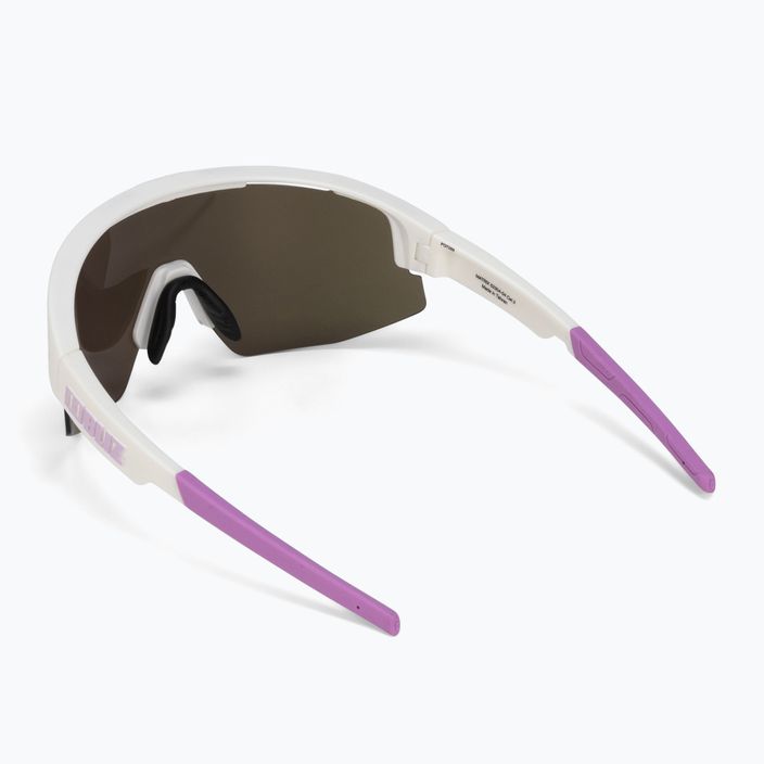 Cyklistické brýle Bliz Matrix S3 matné bílé fialové logo / hnědorůžové multi 52304-04 2