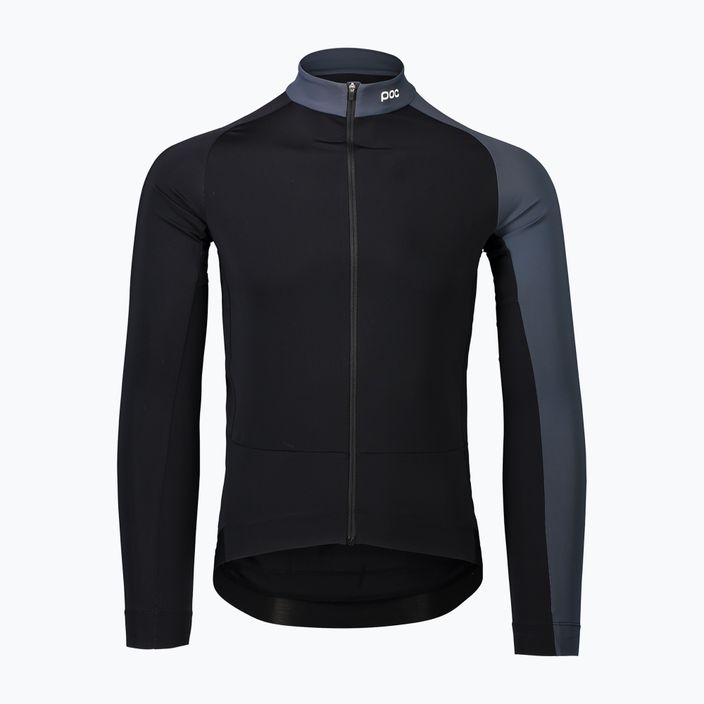 Pánské cyklistické oblečení s dlouhým rukávem POC Essential Road Mid Jersey uranium black/sylvanite grey