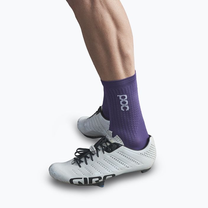 Cyklistické ponožky POC Flair Mid purple amethyst/hydrogen white 3