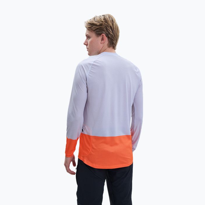 Pánské cyklistické oblečení s dlouhým rukávem POC MTB Pure granite grey/zink orange 2