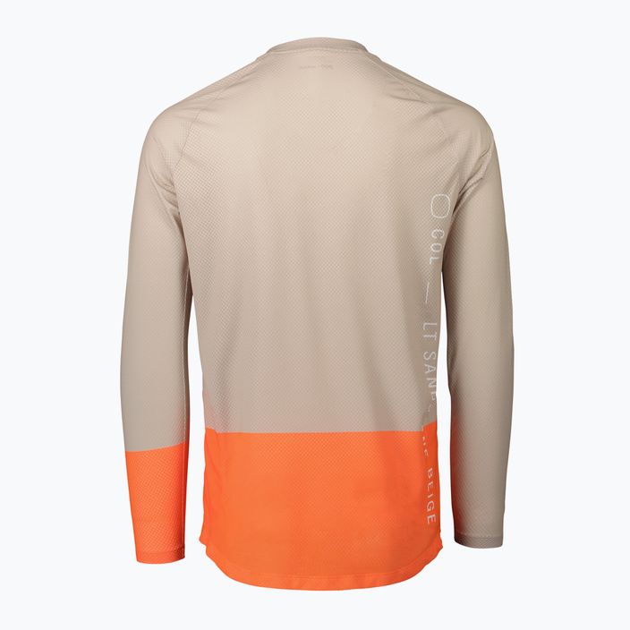 Pánské cyklistické oblečení s dlouhým rukávem POC MTB Pure light sandstone beige/zink orange 2