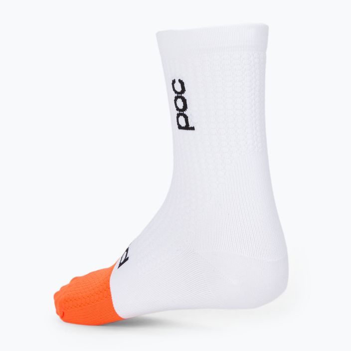Cyklistické ponožky POC Flair Mid hydrogen white/zink orange 2