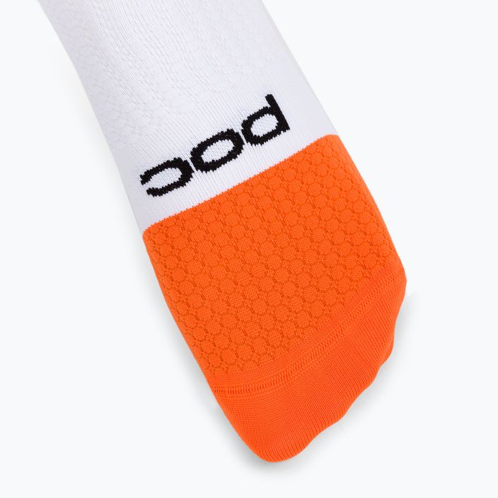 Cyklistické ponožky POC Flair Mid hydrogen white/zink orange 3