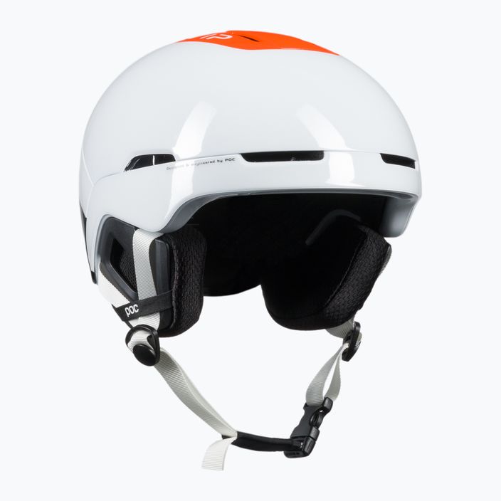 Lyžařská helma POC Obex BC MIPS hydrogen white/fluorescent orange avip