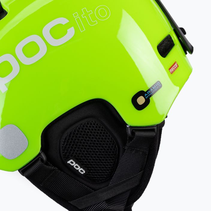 Dětské lyžařské helmy POC POCito Fornix MIPS fluorescent yellow/green 7