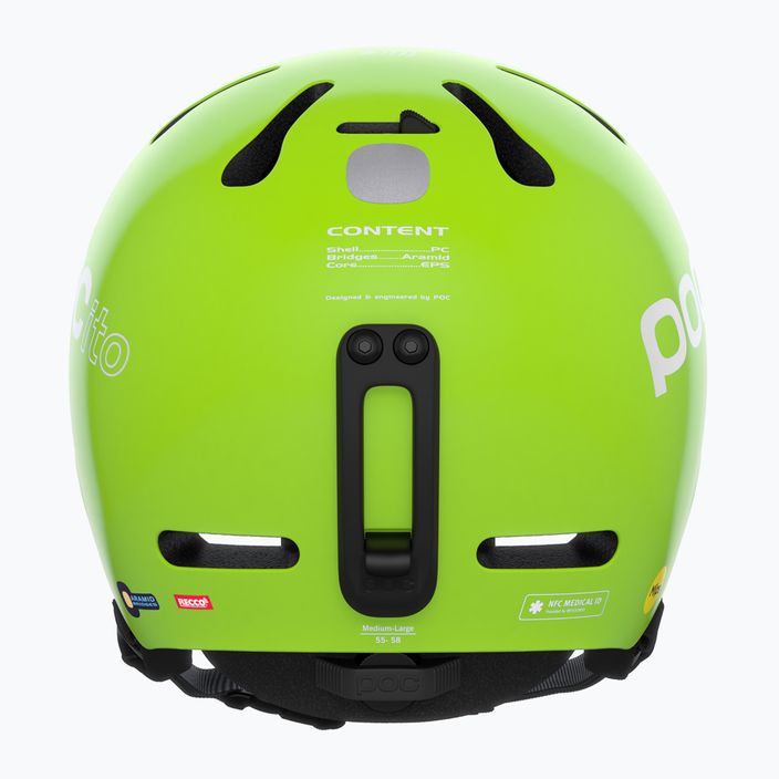 Dětské lyžařské helmy POC POCito Fornix MIPS fluorescent yellow/green 12