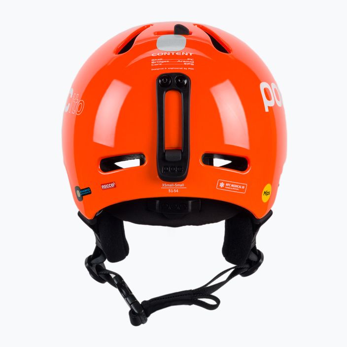 Dětské lyžařské helmy POC POCito Fornix MIPS fluorescent orange 3