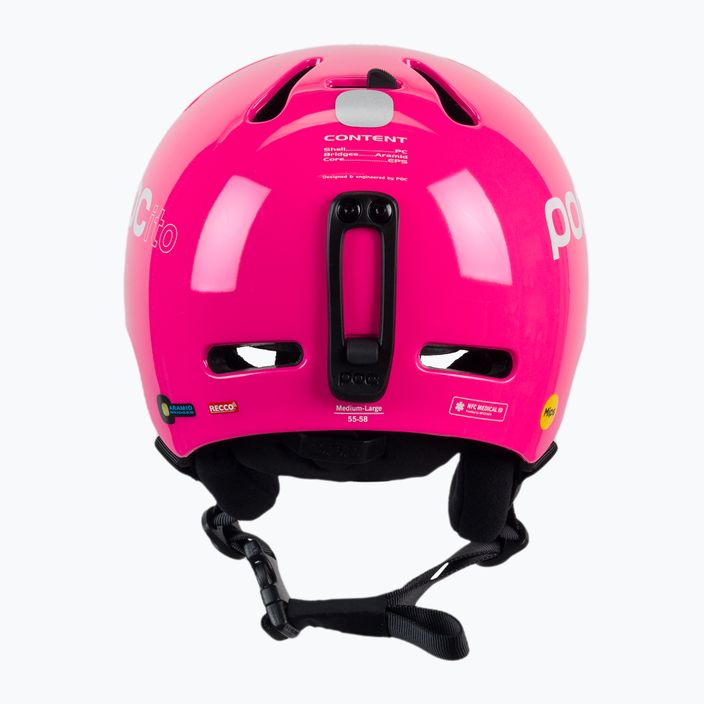 Dětské lyžařské helmy POC POCito Fornix MIPS fluorescent pink 3