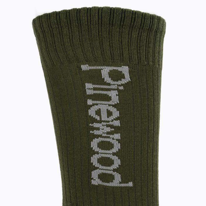 Pinewood Coolmax Medium trekingové ponožky 2 páry zelené 4