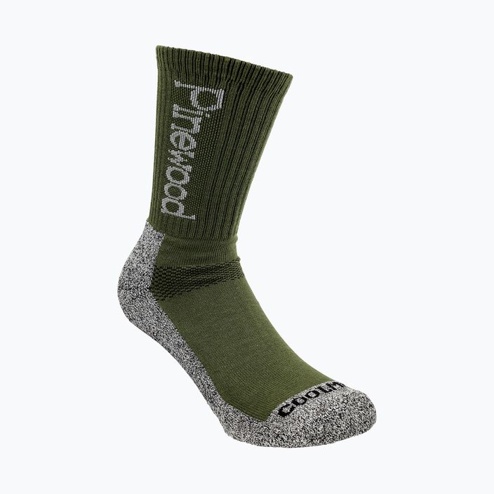 Pinewood Coolmax Medium trekingové ponožky 2 páry zelené 5