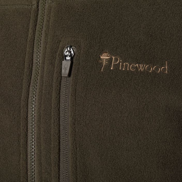 Pánská turistická vesta bez rukávů Pinewood Pirsch Fleece h.green 3
