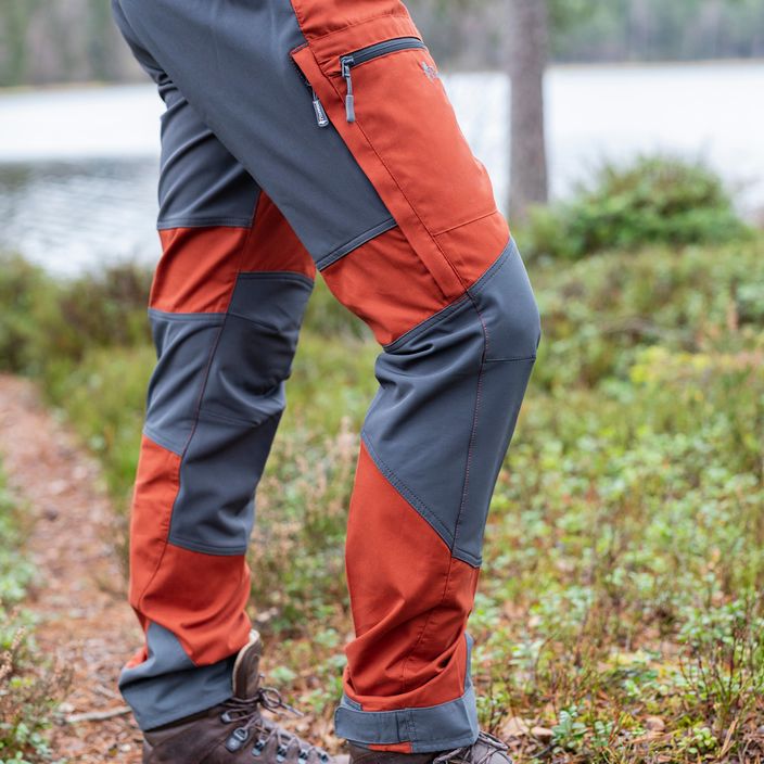 Pánské trekové kalhoty Pinewood Caribou TC terracotta/grey 4