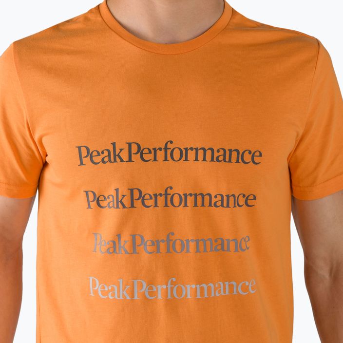 Pánské trekingové tričko Peak Performance Ground Tee oranžové G77284170 4