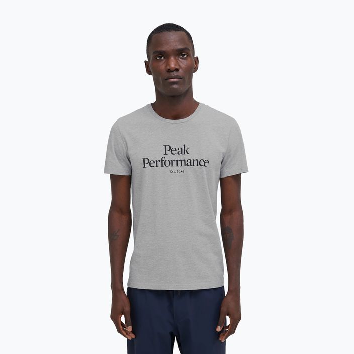 Pánské trekové tričko Peak Performance Original Tee šedé G77692090
