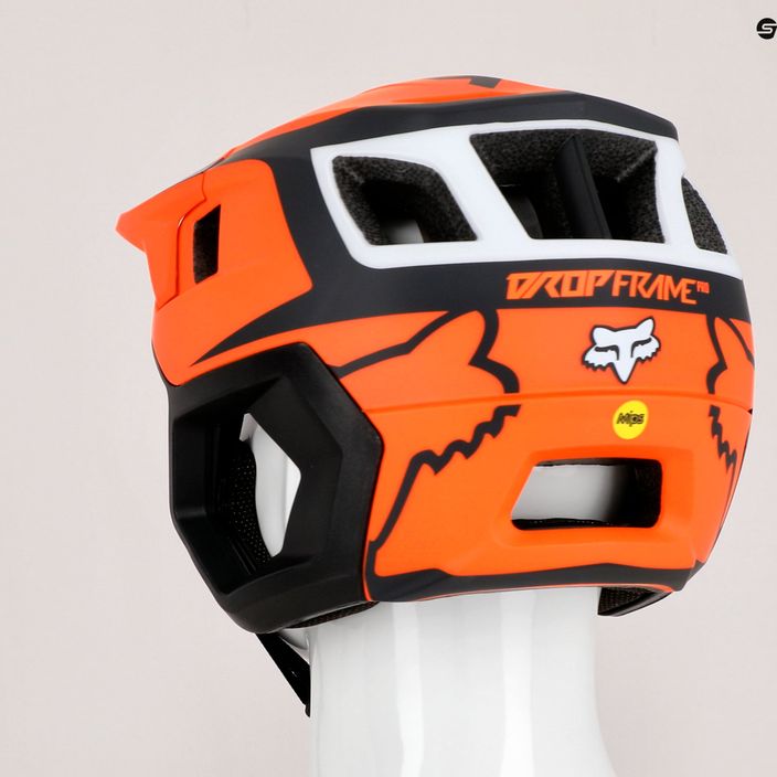Cyklistická přilba FOX Dropframe Pro Dvide oranžovo-černá 29396 13