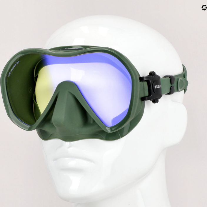 Potápěčská maska Tusa Zeense Pro zelenomodrá M1010S 8
