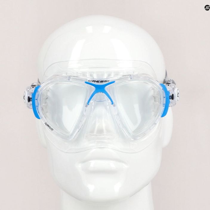 Potápěčská maska Cressi Nano modrá DS360020 7