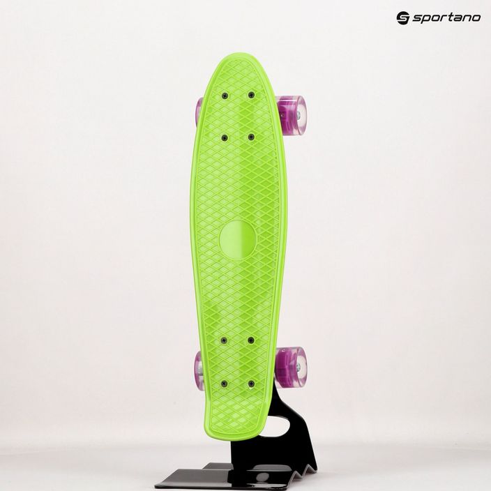 Klasický dětský skateboard LED Mechanics zelený PW-506 9