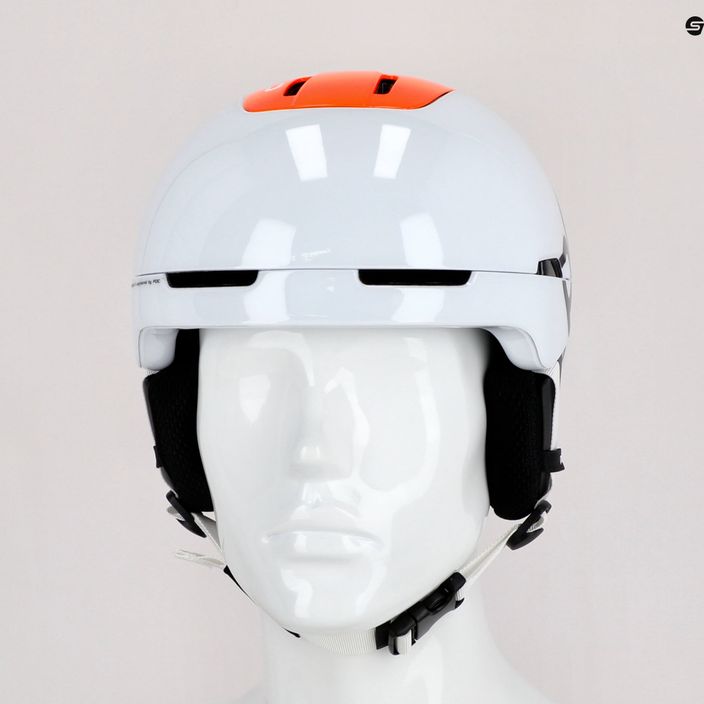 Lyžařská helma POC Obex BC MIPS hydrogen white/fluorescent orange avip 17