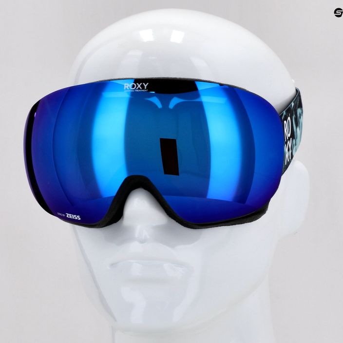 Dámské snowboardové brýle ROXY Popscreen Cluxe J 2021 true black akio/sonar ml revo blue 12