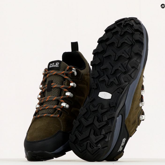 Pánská trekingová obuv Jack Wolfskin Refugio Texapore Low zeleno-černá 4049851 11