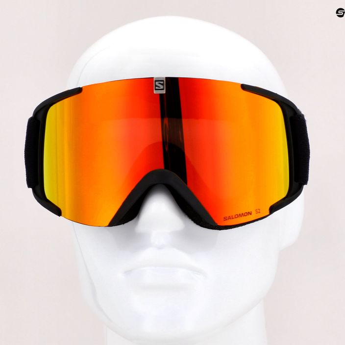 Lyžařské brýle Salomon Xview Photo S2 Black/Mild Red L40844400 7