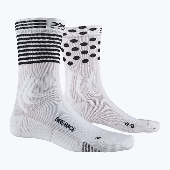 Cyklistické ponožky X-Socks Bike Race white/black BS05S19U-W011 8