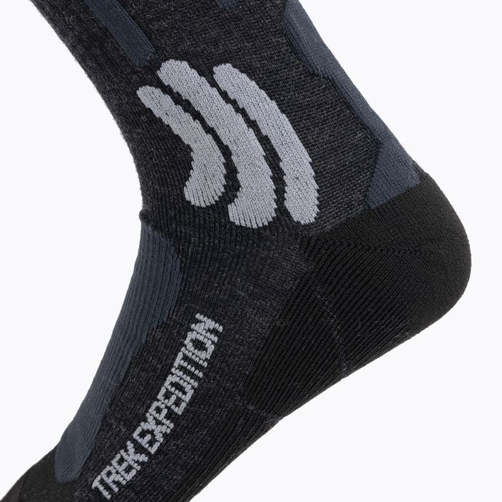 X-Socks Trek Expedition opal black/dolomite grey melange trekové ponožky 3