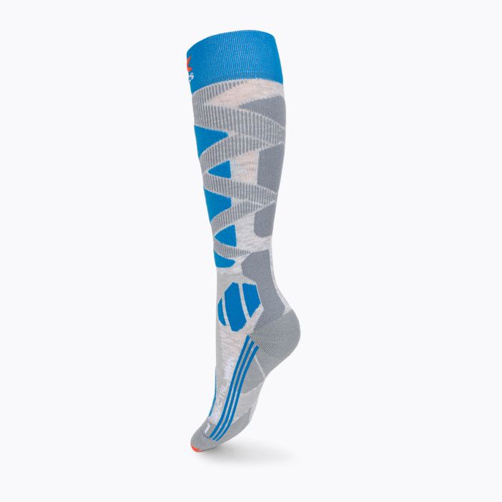 Dámské lyžařské ponožky X-Socks Ski Control 4.0 šedo-modré XSSSKCW19W 2
