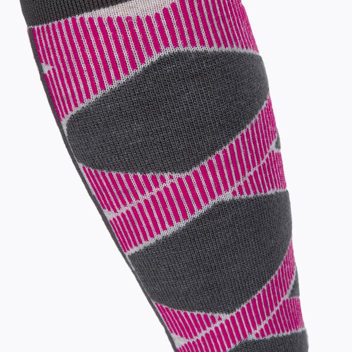 Dámské lyžařské ponožky X-Socks Ski Control 4.0 šedo-růžové XSSSKCW19W 3