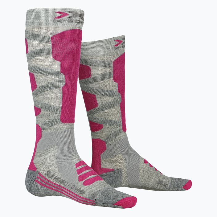 Dámské lyžařské ponožky X-Socks Ski Silk Merino 4.0 šedé XSSSKMW19W 4