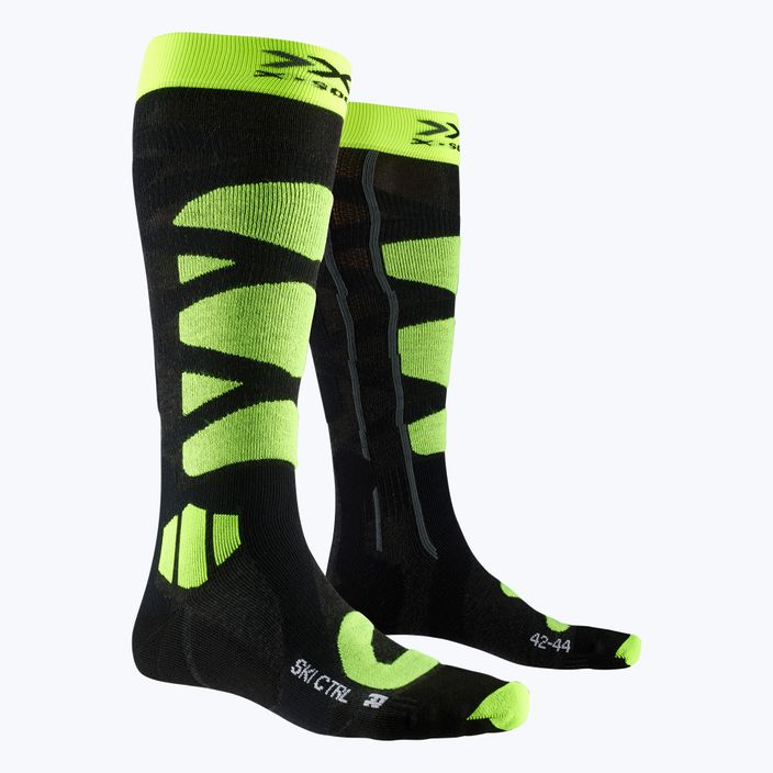 Lyžařské ponožky X-Socks Ski Control 4.0 černo-zelené XSSSKCW19U 4