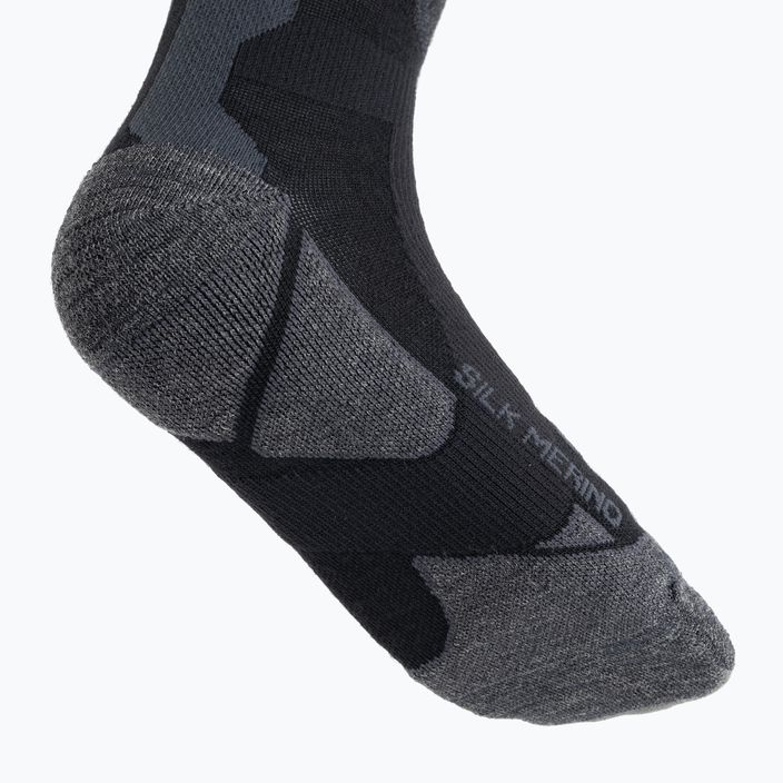 X-Socks Ski Silk Merino 4.0 black/dark grey melange ponožky 3