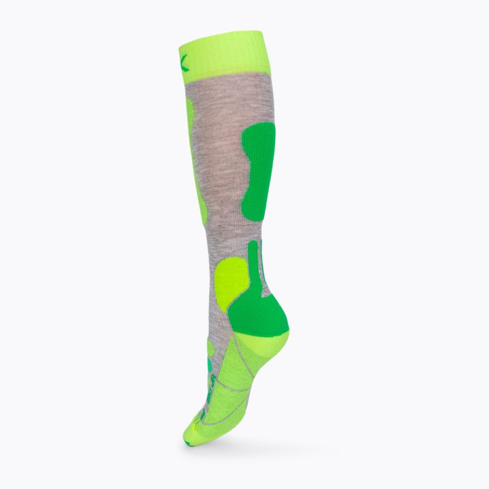 Dětské lyžařské ponožky X-Socks Ski 4.0 šedo-zelené XSSS00W19J 2
