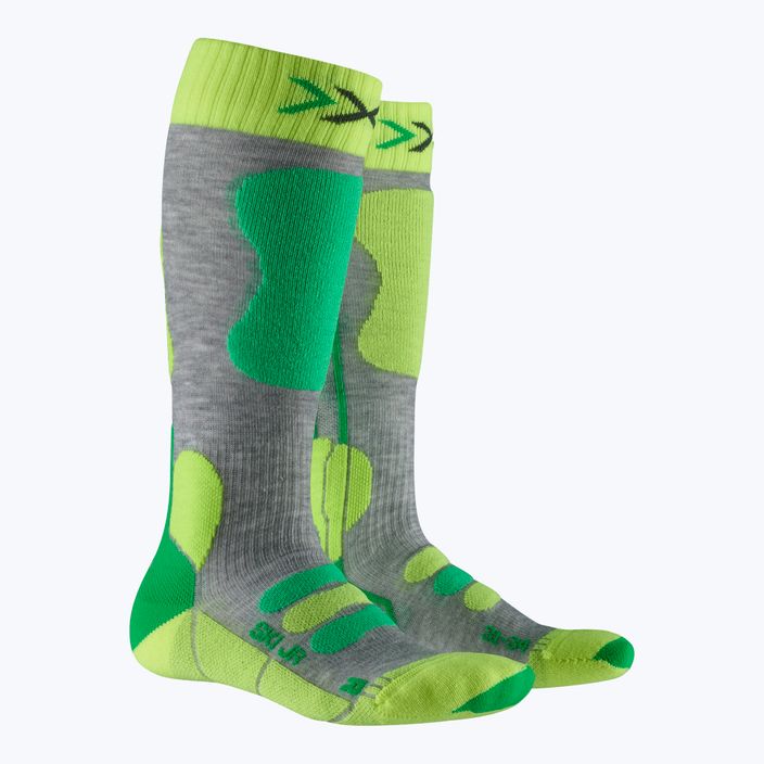 Dětské lyžařské ponožky X-Socks Ski 4.0 šedo-zelené XSSS00W19J 4