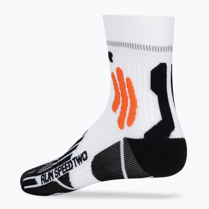Pánské běžecké ponožky X-Socks Run Speed Two 4.0 arctic white/trick orange 2