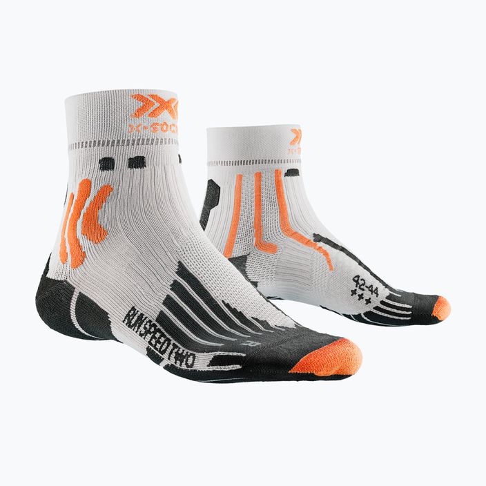 Pánské běžecké ponožky X-Socks Run Speed Two 4.0 arctic white/trick orange 5