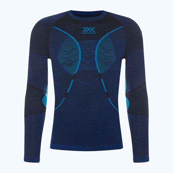 Pánský longsleeve termo tričko X-Bionic Merino dark ocean/sky blue 2