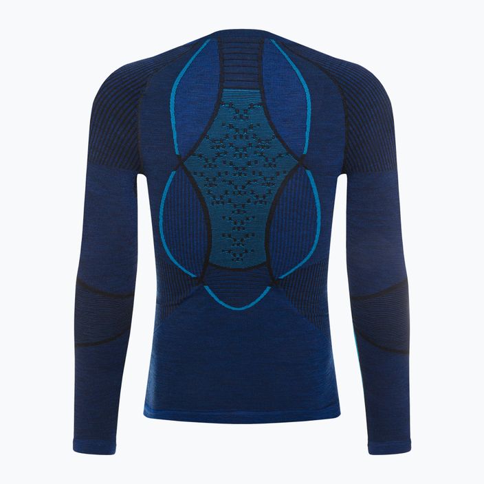 Pánský longsleeve termo tričko X-Bionic Merino dark ocean/sky blue 3