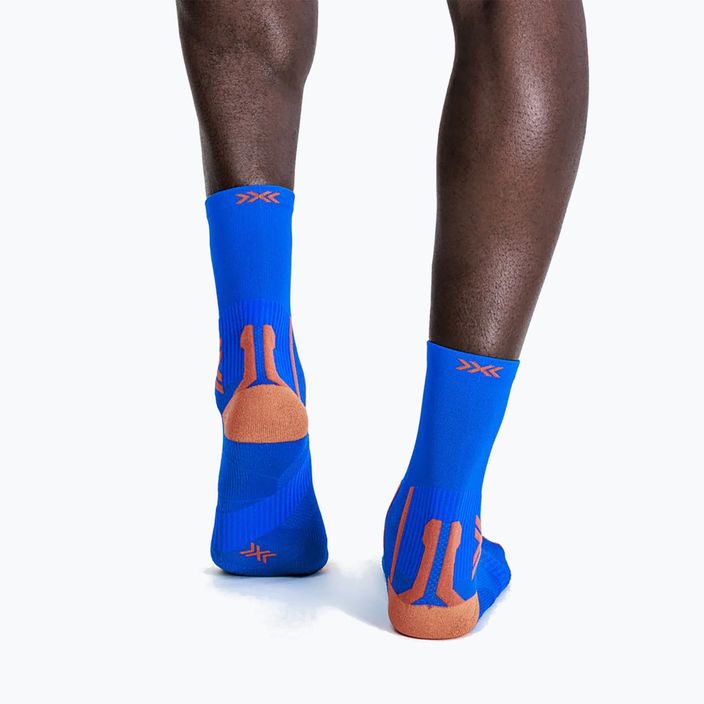Pánské běžecké ponožky X-Socks Run Perform Crew twyce blue/orange 4