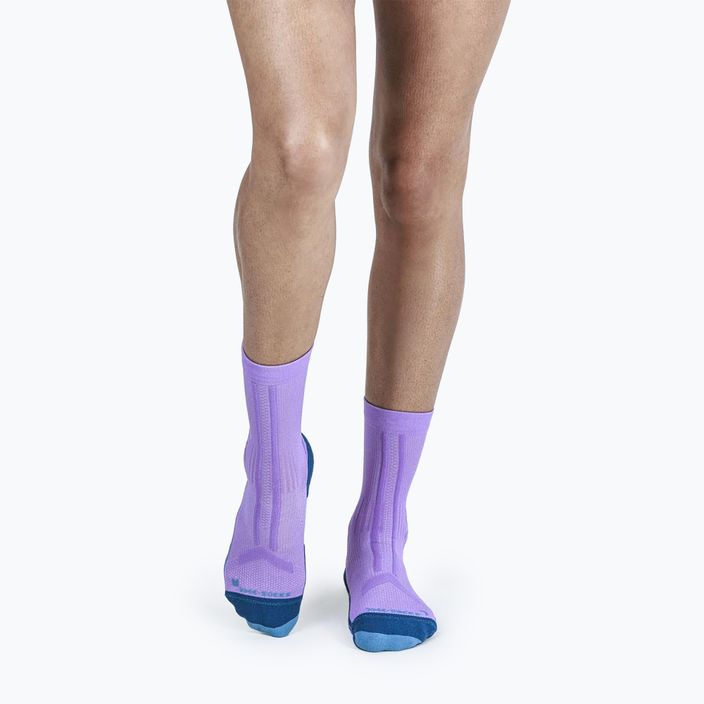 Dámské běžecké ponožky X-Socks Trailrun Discover Crew orchid/sunset blue 3