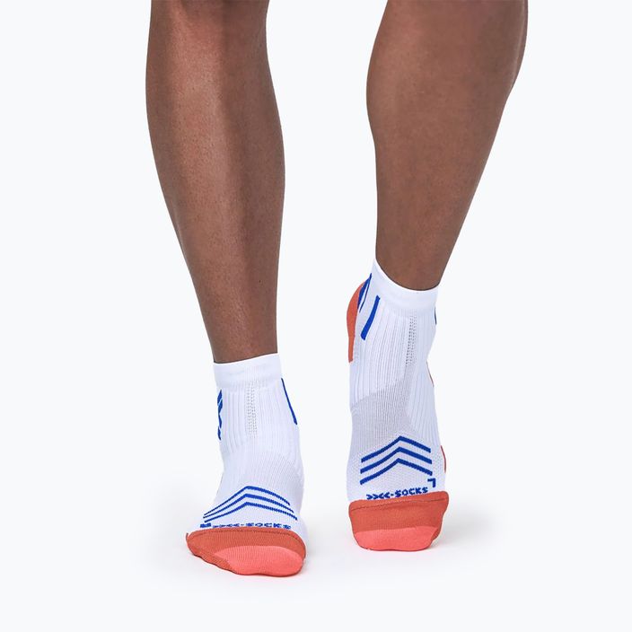 Pánské běžecké ponožky X-Socks Run Expert Ankle white/orange/twyce blue 3