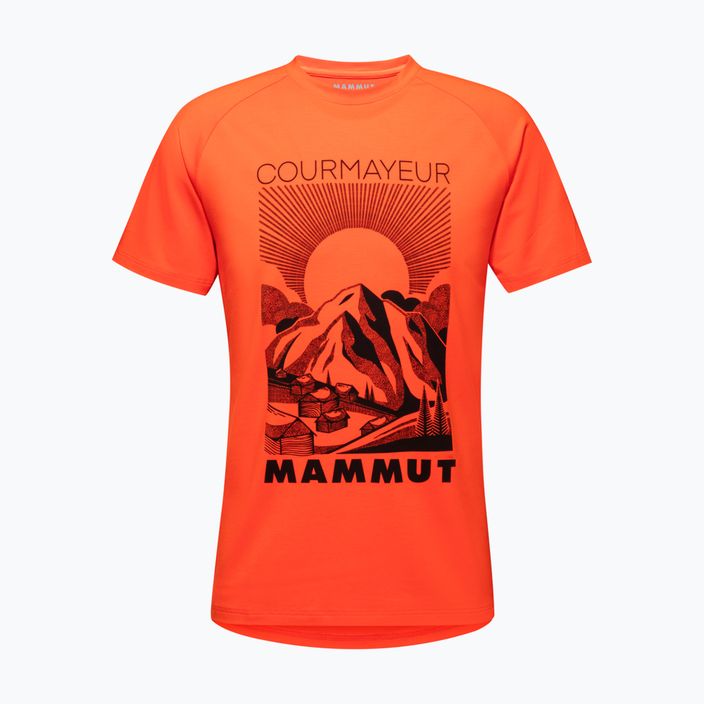Pánské trekingové tričko MAMMUT Mountain oranžové 4