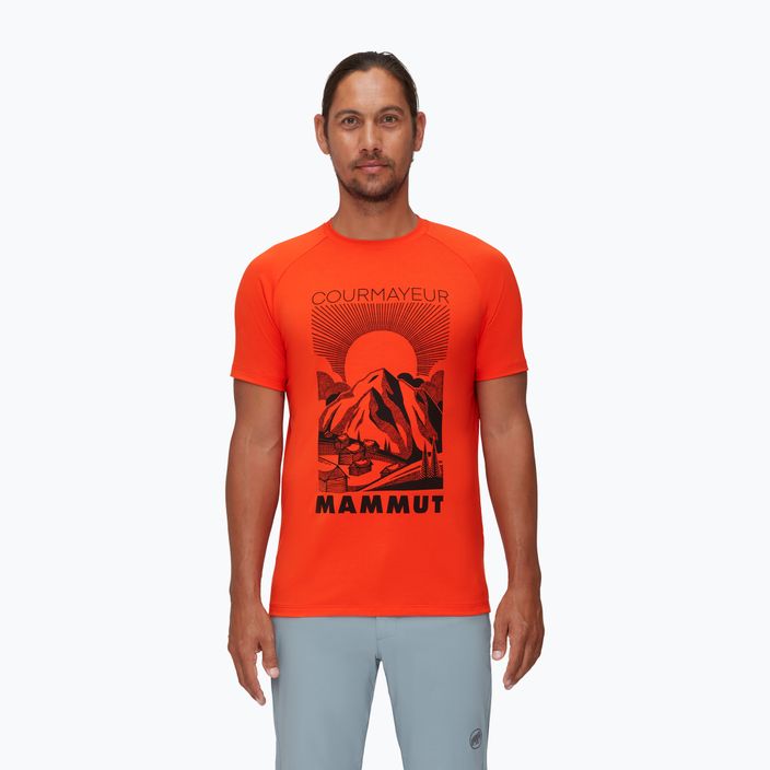 Pánské trekingové tričko MAMMUT Mountain oranžové