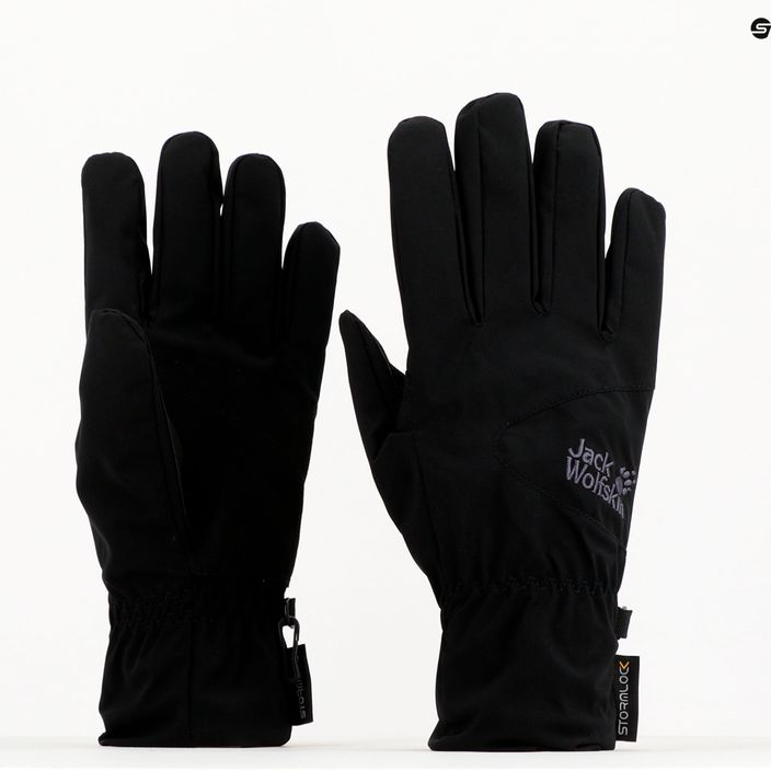 Trekové rukavice Jack Wolfskin Stormlock Highloft černé 1904433_6000_001 6