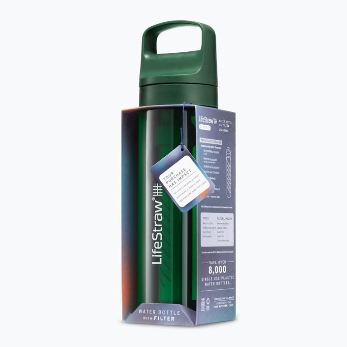 Cestovní láhev Lifestraw Go 2.0 z filtrem 650 ml terrace green 3