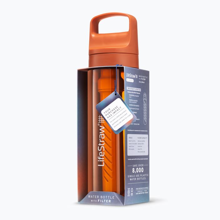 Cestovní láhev Lifestraw Go 2.0 z filtrem 650 ml kyoto orange 4