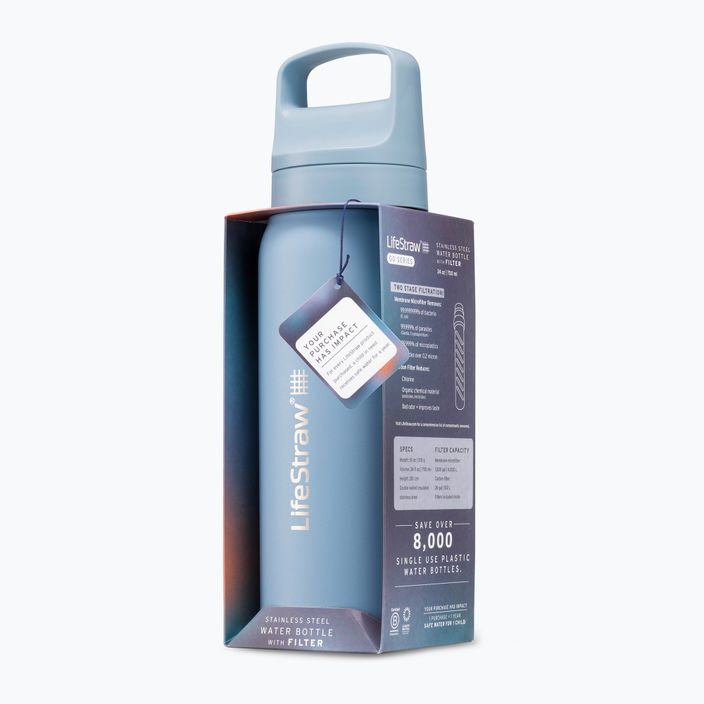 Cestovní láhev Lifestraw Go 2.0 Steel z filtrem 700 ml icelandic blue 4