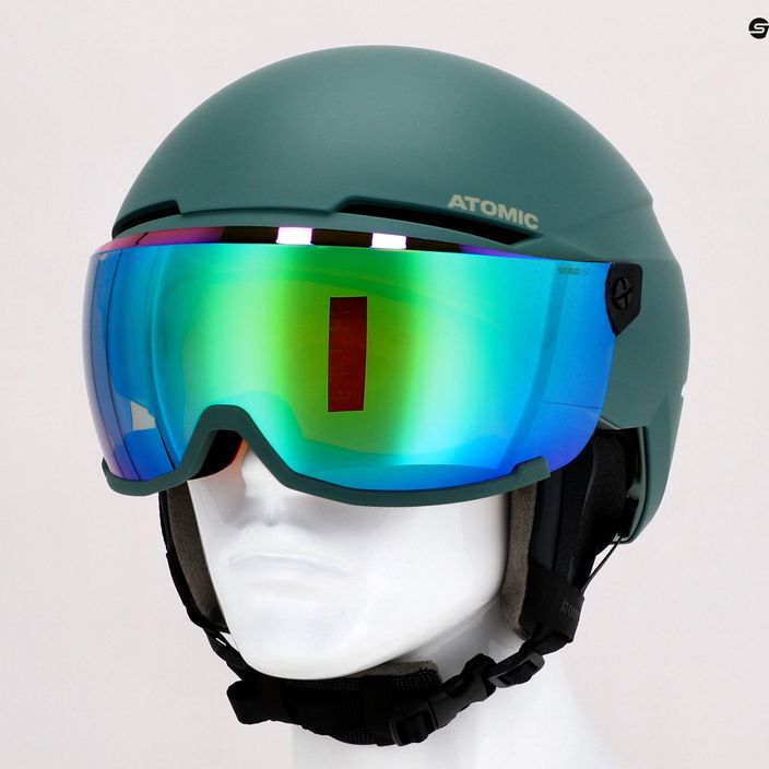 Lyžařská helma ATOMIC Savor Visor Stereo zelená AN5006182 12
