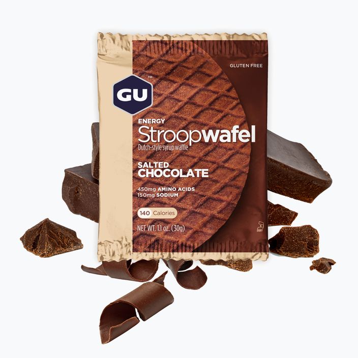 Svačinka  GU Energy Stroopwaffle 32 g salted chocolate gluten free 2